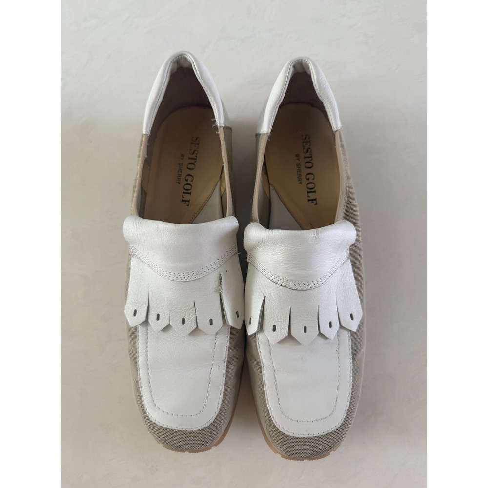 Sesto Golf By Sherry Womens Golf Shoes Spikeless Leather Italy Size 9 - Picture 2 of 10
